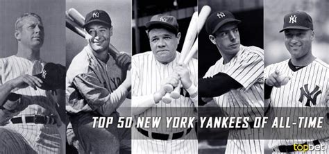 top 50 yankees all time